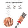 image:imageMelodySusie Tapered Barrel Nail Drill Bits 332 Carbide Tungsten Bits Suitable for Manicure Pedicure Cuticle Gel Polishing Technicians Bits Silver amp Rose Gold Series BitS Extra FineTapered Barrel Bit