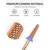 image:imageMelodySusie Tapered Barrel Nail Drill Bits 332 Carbide Tungsten Bits Suitable for Manicure Pedicure Cuticle Gel Polishing Technicians Bits Silver amp Rose Gold Series BitS Extra FineRose Gold