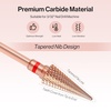 image:imageMelodySusie Tapered Barrel Nail Drill Bits 332 Carbide Tungsten Bits Suitable for Manicure Pedicure Cuticle Gel Polishing Technicians Bits Silver amp Rose Gold Series BitS Extra FineNib BitRose Gold
