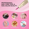 image:imageMelodySusie Tapered Barrel Nail Drill Bits 332 Carbide Tungsten Bits Suitable for Manicure Pedicure Cuticle Gel Polishing Technicians Bits Silver amp Rose Gold Series BitS Extra FineNib BitPink Blossom