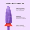 image:imageMelodySusie Typhoon Nail Drill Bits 332 Carbide Tungsten Multifunction Bits Fast Remove Acrylic or Hard Gel for Manicure Pedicure Salon Professional or Beginner Pink Blossom FinePurple