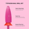 image:imageMelodySusie Typhoon Nail Drill Bits 332 Carbide Tungsten Multifunction Bits Fast Remove Acrylic or Hard Gel for Manicure Pedicure Salon Professional or Beginner Pink Blossom FinePink Blossom