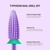 image:imageMelodySusie Typhoon Nail Drill Bits 332 Carbide Tungsten Multifunction Bits Fast Remove Acrylic or Hard Gel for Manicure Pedicure Salon Professional or Beginner Pink Blossom FinePurple