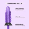 image:imageMelodySusie Typhoon Nail Drill Bits 332 Carbide Tungsten Multifunction Bits Fast Remove Acrylic or Hard Gel for Manicure Pedicure Salon Professional or Beginner Pink Blossom FinePurple