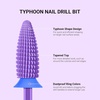 image:imageMelodySusie Typhoon Nail Drill Bits 332 Carbide Tungsten Multifunction Bits Fast Remove Acrylic or Hard Gel for Manicure Pedicure Salon Professional or Beginner Pink Blossom FinePurple