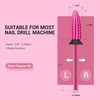 image:imageMelodySusie Typhoon Nail Drill Bits 332 Carbide Tungsten Multifunction Bits Fast Remove Acrylic or Hard Gel for Manicure Pedicure Salon Professional or Beginner Pink Blossom FinePink Blossom