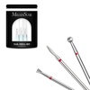 image:imageMelodySusie 3Pcs Nail Drill Bits Set 332 Carbide Tungsten Bits Long Flame Smooth Round Top Small Barrel and Tapered Nib Bits Suitable for Manicure Pedicure Cuticle Gel Acrylic Remover PurpleDiamond Bits A Set