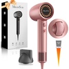 image:imageMelodySusie Compact Hair Dryer for Women120000RPM 1600W High Speed Fast Drying 3 HeatStepless Speed Ionic Blow Dryer for WomenHomePink