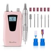 image:imageMelodySusie EntryLevel ClipOn Rechargeable Nail Drill ScamanderSC320H 30000RPM Popular Classic EFile with LCD Display for Manicure Shaping amp Gel Removal Perfect for Nail Art Training amp Home UseMilky Pink