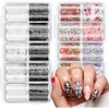 image:imageMelodySusie Lace Nail Foil 30 Rolls 10 Black Lace 10 White Lace 10 Flower Nail Transfer Foil 1m Per Roll Holographic Nail Art Stickers Decals for DIY Acrylic Nails Manicure Decoration20 Lace  Flower