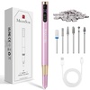 image:imageMelodySusie PenShaped UltraSlim Cordless Nail Drill PM170F 30000RPM Portable Rechargeable Electric File with LED Display for All Manicure Nail Care Shaping amp Gel Removal for Advanced Home UsePSeries Pink 180 Tor