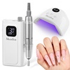 image:imageMelodySusie SC300F Cordless Nail Drill amp PPlus30F UV Lamp Starter Kit for Manicure amp Gel Nails Ideal Kit for Home Salon Nail Learners amp Hobbyists White