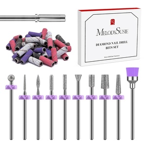 image:imageMelodySusie 10pcs Nail Drill Bits Set 332 Inch Diamond Cuticle Bits for Nail Drill EFile Manicure Pedicure Remover Tools for Acrylic Gel Nails Salon Home Use Nail Care Supplies RainbowSmall Sanding Bands