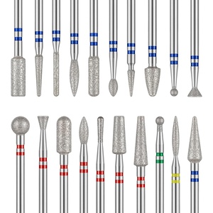 image:imageMelodySusie 20pcs Nail Drill Bits Set 332 Inch Diamond Cuticle Nail Bits Kit for Nail Drill EFile Manicure Pedicure Remover Tools for Acrylic Gel Nails Salon Home Nail Care Supplies Silver