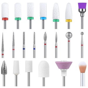 image:imageMelodySusie 21pcs Nail Drill Bit Set Professional 332 Ceramic Diamond Carbide Acrylic Gel Nail Art Tool Kit Cuticle Remover Bit for Acrylic Gel Dip Powder Nail Manicure Pedicure Salon Home21pcs Nail Drill Bits