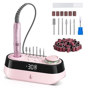 image:imageMelodySusie Advanced Desktop Rechargeable Nail Drill with Builtin Bit amp Handpiece Storage Holders SC320A 30000RPM EFile for All Manicure Shaping amp Gel Removal Ideal for Nail Artists amp Home UsePink