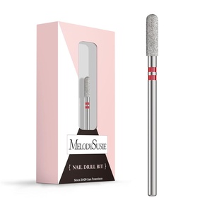 image:imageMelodySusie Ball Shape Cuticle Clean Nail Drill Bit 332 Professional Safety Carbide Diamond Nail Bit Nail Cleaner for Cuticle Dead Skin Nail Prepare Two Way Rotate Manicure Nail Salon Supplies3mm Rounded Top Barrel Cuticle Bit