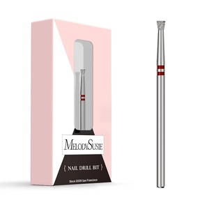 image:imageMelodySusie Ball Shape Cuticle Clean Nail Drill Bit 332 Professional Safety Carbide Diamond Nail Bit Nail Cleaner for Cuticle Dead Skin Nail Prepare Two Way Rotate Manicure Nail Salon Supplies67mm Inverted Tapered Cuticle Bit