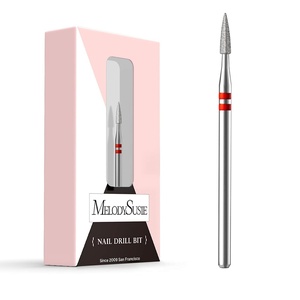 image:imageMelodySusie Ball Shape Cuticle Clean Nail Drill Bit 332 Professional Safety Carbide Diamond Nail Bit Nail Cleaner for Cuticle Dead Skin Nail Prepare Two Way Rotate Manicure Nail Salon Supplies18mm Flame Pentagon Cuticle Bit