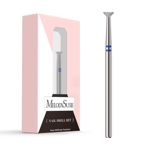 image:imageMelodySusie Ball Shape Cuticle Clean Nail Drill Bit 332 Professional Safety Carbide Diamond Nail Bit Nail Cleaner for Cuticle Dead Skin Nail Prepare Two Way Rotate Manicure Nail Salon Supplies4mm Inverted Tapered Cuticle Bit