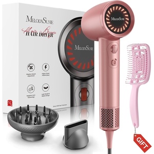 image:imageMelodySusie Compact Hair Dryer for Women120000RPM 1600W High Speed Fast Drying 3 HeatStepless Speed Ionic Blow Dryer for WomenHomeGift Set  Pink