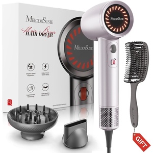 image:imageMelodySusie Compact Hair Dryer for Women120000RPM 1600W High Speed Fast Drying 3 HeatStepless Speed Ionic Blow Dryer for WomenHomeGift Set  Sliver