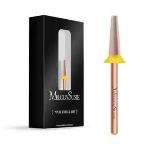 image:imageMelodySusie Cuticle Clean Nail Drill Bit 332 Professional Safety Carbide Under Nail Cleaner Nail Bit for Cuticle Dead Skin Nail Prepare Two Way Rotate Manicure Nail Salon Supply Silver XFRose Gold