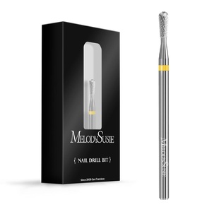 image:imageMelodySusie Cuticle Clean Nail Drill Bit 332 Professional Safety Carbide Under Nail Cleaner Nail Bit for Cuticle Dead Skin Nail Prepare Two Way Rotate Manicure Nail Salon Supply Silver XFSilver