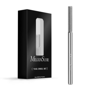 image:imageMelodySusie Cuticle Clean Nail Drill Bit 332 Professional Safety Carbide Under Nail Cleaner Nail Bit for Cuticle Dead Skin Nail Prepare Two Way Rotate Manicure Nail Salon Supply Silver XFNature Nail Buffer Bit