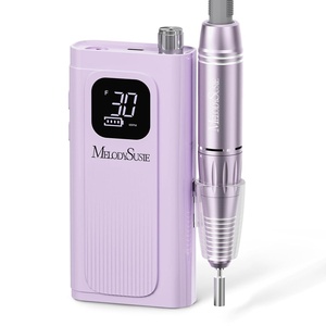 image:imageMelodySusie EntryLevel ClipOn Rechargeable Essential Nail Drill SC300F 30000RPM EFile with LCD Display for All Manicure Shaping amp Gel Removal Ideal for TrainingNail Art Practice amp Home Use PinkPurple