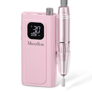 image:imageMelodySusie EntryLevel ClipOn Rechargeable Essential Nail Drill SC300F 30000RPM EFile with LCD Display for All Manicure Shaping amp Gel Removal Ideal for TrainingNail Art Practice amp Home Use PinkPink