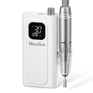 image:imageMelodySusie EntryLevel ClipOn Rechargeable Essential Nail Drill SC300F 30000RPM EFile with LCD Display for All Manicure Shaping amp Gel Removal Ideal for TrainingNail Art Practice amp Home Use PinkWhite