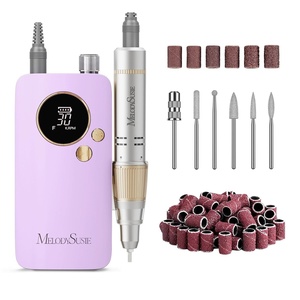 image:imageMelodySusie EntryLevel ClipOn Rechargeable Nail Drill SC320F 30000RPM EFile with Pastel amp Colorful Design for Manicure Shaping amp Gel Removal Ideal for Training Nail Art Practice amp Home UsePurple