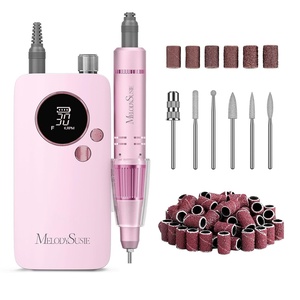 image:imageMelodySusie EntryLevel ClipOn Rechargeable Nail Drill SC320F 30000RPM EFile with Pastel amp Colorful Design for Manicure Shaping amp Gel Removal Ideal for Training Nail Art Practice amp Home UseMilk Pink