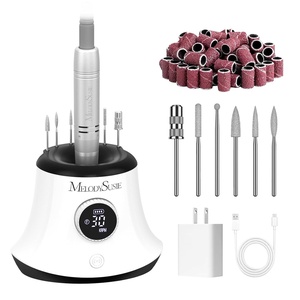image:imageMelodySusie Multifunctional Desktop Rechargeable Nail Drill with Bit Holders SC320G 30000RPM EFile with Elegant Design for All Manicure Shaping amp Gel Removal Ideal for Nail Artists amp Home UseWhite