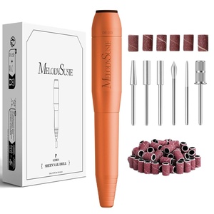 image:imageMelodySusie PenShaped Portable USB Nail Drill PC120I 20000RPM Electric Nail File with Compact Design for All Nail Care Manicure Polishing Shaping amp Gel Removal at Home for BeginnersMacaron Orange