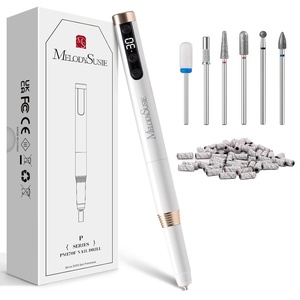 image:imageMelodySusie PenShaped UltraSlim Cordless Nail Drill PM170F 30000RPM Portable Rechargeable Electric File with LED Display for All Manicure Nail Care Shaping amp Gel Removal for Advanced Home UsePSeries White 170 Tor