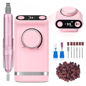 image:imageMelodySusie Portable ClipOn Rechargeable Nail Drill with Tilted Display Design SM320G 35000RPM HighEfficiency EFile for All Manicure Shaping amp Gel Removal Perfect for Advanced Home amp Salon UsePink