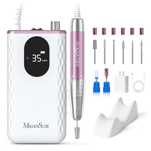 image:imageMelodySusie Professional ClipOn HighEfficiency Nail Drill MM400C 35000RPM Rechargeable Electric File with Lightweight Handpiece for All Manicure Shaping Polishing Gel Removal amp Salon UseRose Gold