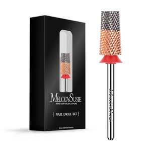 image:imageMelodySusie Tapered Barrel Nail Drill Bits 332 Carbide Tungsten Bits Suitable for Manicure Pedicure Cuticle Gel Polishing Technicians Bits Silver amp Rose Gold Series BitS Extra FineTapered Barrel Bit