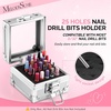 image:imageMelodySusie 10pcs Diamond Cuticle Bits with Nail Drill Bits Holder 25 Holes Case