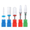 image:imageMelodySusie 5Pcs Ceramic Nail Drill Bits Set with Nail Drill Bits Holder 30 Holes Case