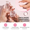 image:imageMelodySusie 8ML Bronze Gold Gel Liner Nail Art Polish Mirror Chrome 3D Effectfor Line and Patterns of PaintingFrench Nail TipsDIY Manicure Pedicure for Home DIY Salon UseClear