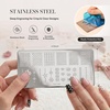 image:imageMelodySusie 8ML Bronze Gold Gel Liner Nail Art Polish Mirror Chrome 3D Effectfor Line and Patterns of PaintingFrench Nail TipsDIY Manicure Pedicure for Home DIY Salon Use5PCS Stamping Plates Silver