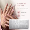 image:imageMelodySusie 8ML Bronze Gold Gel Liner Nail Art Polish Mirror Chrome 3D Effectfor Line and Patterns of PaintingFrench Nail TipsDIY Manicure Pedicure for Home DIY Salon Use5PCS Stamping Plates Silver