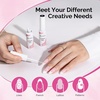 image:imageMelodySusie 8ML Bronze Gold Gel Liner Nail Art Polish Mirror Chrome 3D Effectfor Line and Patterns of PaintingFrench Nail TipsDIY Manicure Pedicure for Home DIY Salon UseWhite