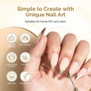image:imageMelodySusie 8ML Bronze Gold Gel Liner Nail Art Polish Mirror Chrome 3D Effectfor Line and Patterns of PaintingFrench Nail TipsDIY Manicure Pedicure for Home DIY Salon UseBronze Gold