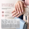 image:imageMelodySusie 8ML Bronze Gold Gel Liner Nail Art Polish Mirror Chrome 3D Effectfor Line and Patterns of PaintingFrench Nail TipsDIY Manicure Pedicure for Home DIY Salon Use3PCS Stamping Plates Silver