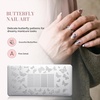 image:imageMelodySusie 8ML Bronze Gold Gel Liner Nail Art Polish Mirror Chrome 3D Effectfor Line and Patterns of PaintingFrench Nail TipsDIY Manicure Pedicure for Home DIY Salon Use5PCS Stamping Plates Silver