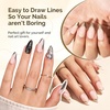 image:imageMelodySusie 8ML Bronze Gold Gel Liner Nail Art Polish Mirror Chrome 3D Effectfor Line and Patterns of PaintingFrench Nail TipsDIY Manicure Pedicure for Home DIY Salon UseSilver and Bronze Gold